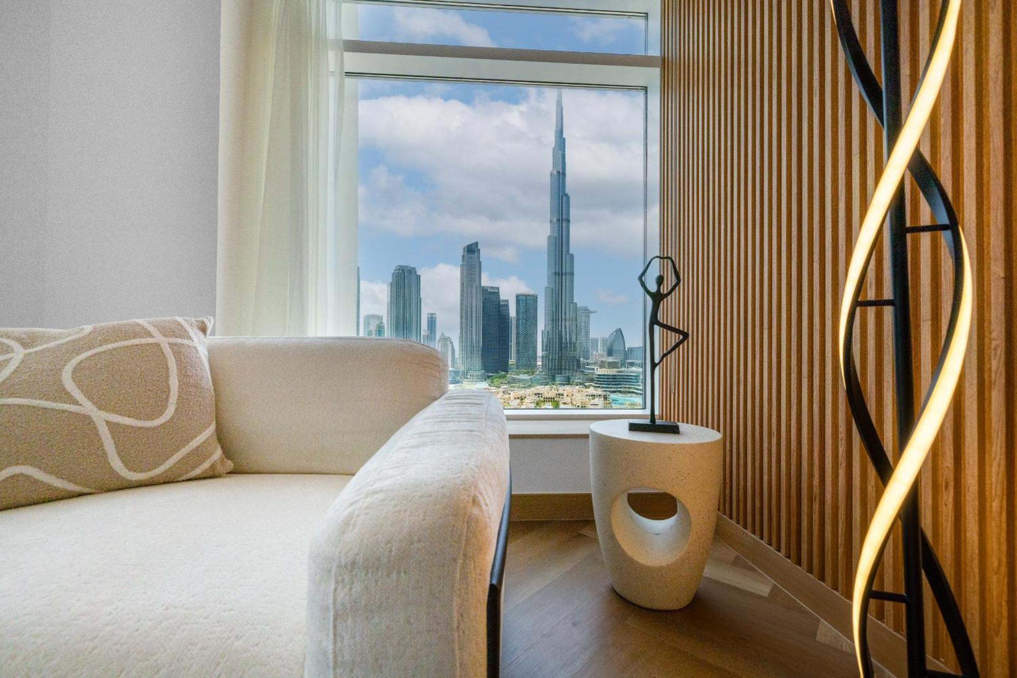 Upgraded Apartment With Stunning Burj Khalifa View ดูไบ ภายนอก รูปภาพ