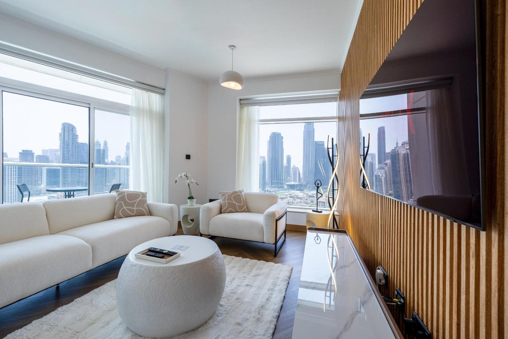 Upgraded Apartment With Stunning Burj Khalifa View ดูไบ ภายนอก รูปภาพ